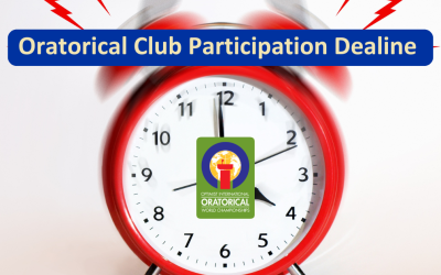 Reminder: Oratorical Club Submissions Due This Saturday, February 15!