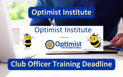 Important Reminder: Complete Your Required Optimist Insititute Officer Training by March 31, 2025